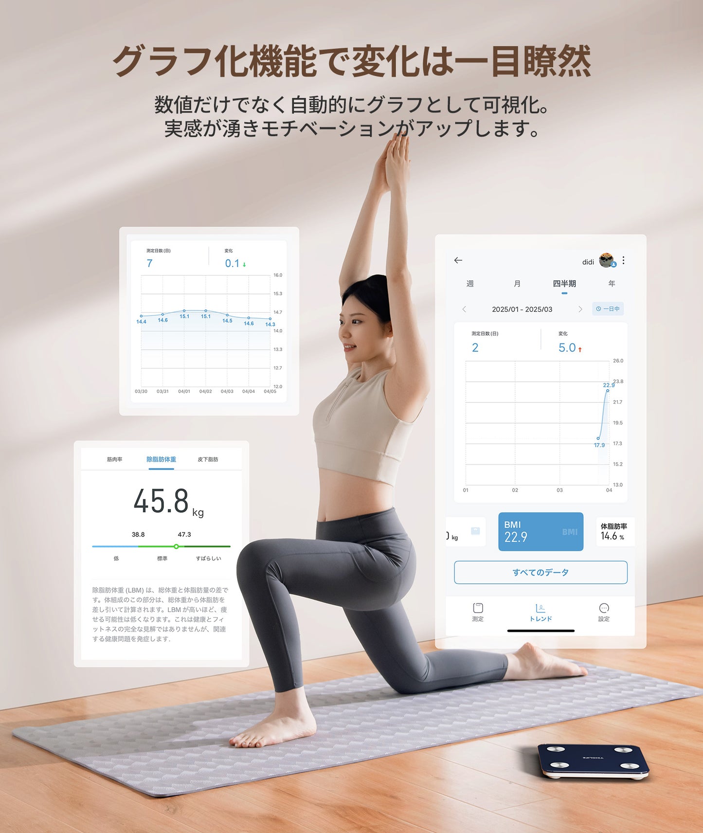 体重計・体組成計 FG2317WB ネイビー