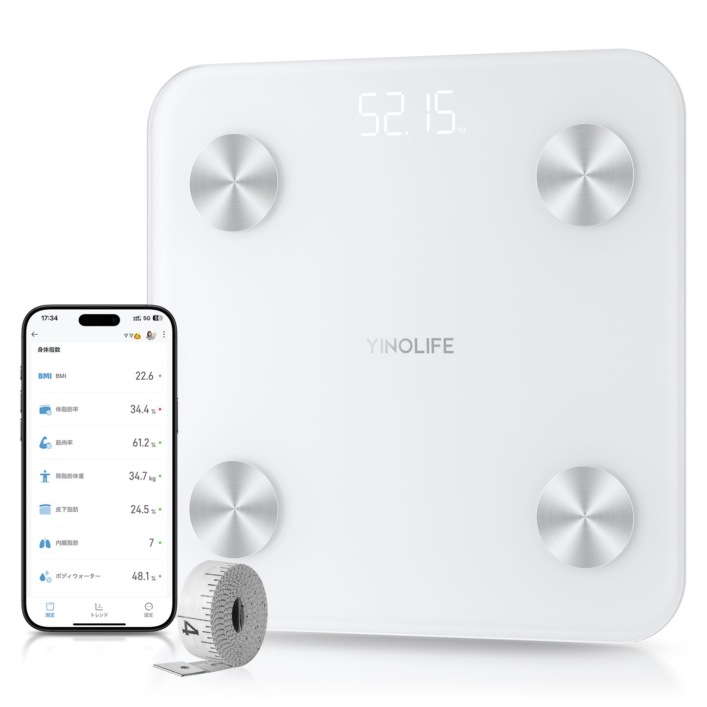 体重計・体組成計 FG2317WB ホワイト