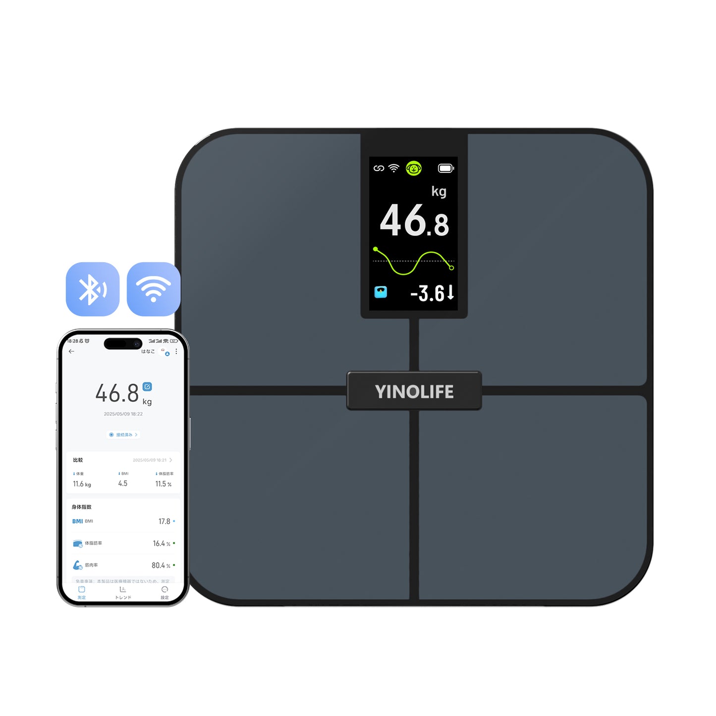 体重計・体組成計FI2428 ブラック