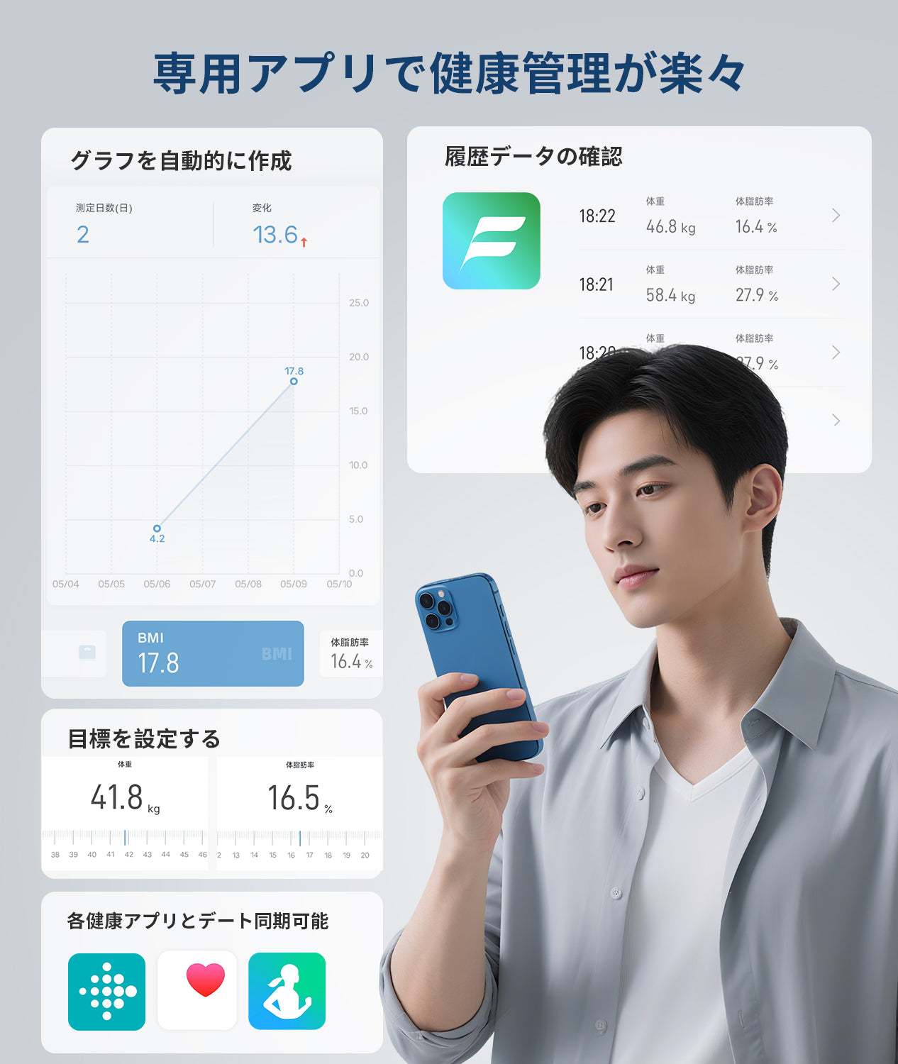 体重計・体組成計FI2428 ブラック